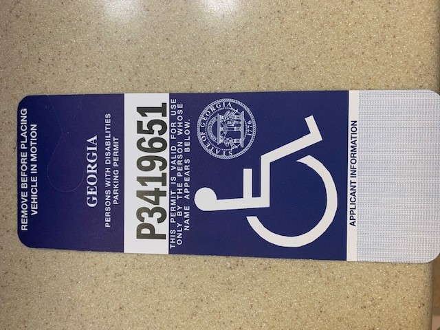 Disabled Person's Placard